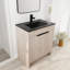 Meuble-lavabo simple 30 po avec plateau en céramique Daneca