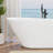 65''L x30''W Freestanding Acrylic Slipper Soaking Bathtub, Chrome Drain & Pearl-Shaped Overflow, Modern Design for Luxury Bathrooms
