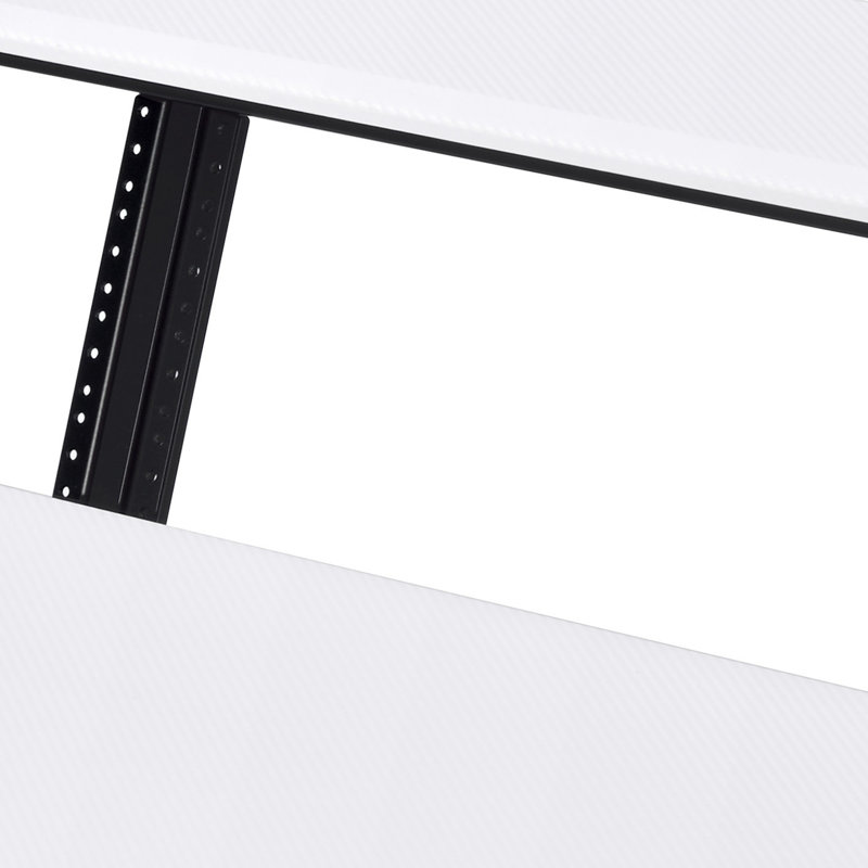 Bureau de studio d'enregistrement de musique avec plateau pour clavier, Blanc