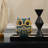 4.6'' Vintage Blue & Gold Owl Figurine