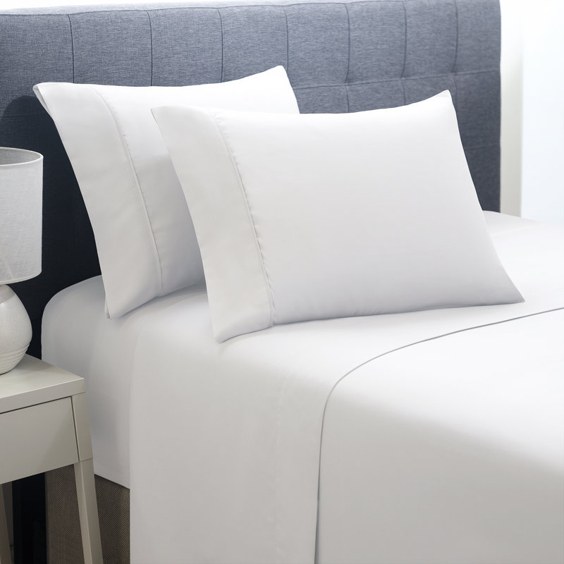 Microfiber Twill Sheet Set, Queen , White 