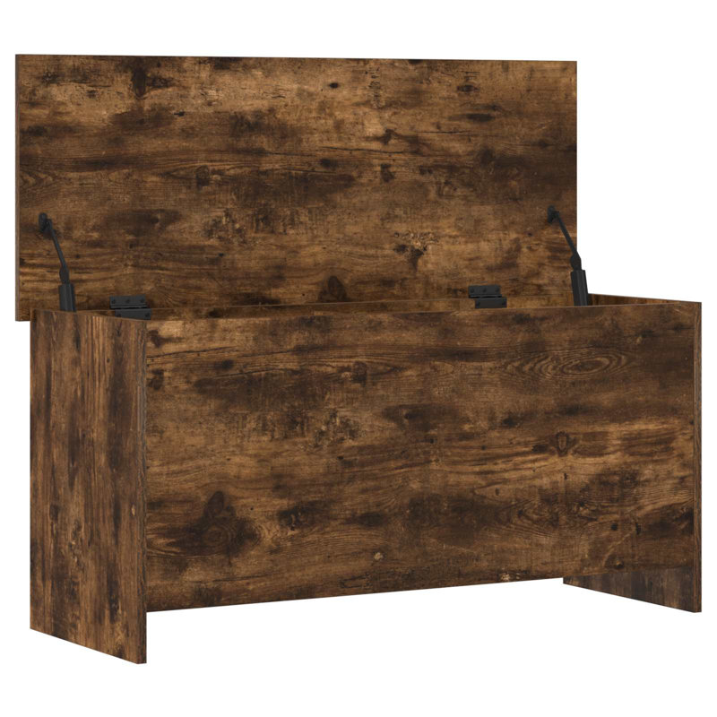 Engineered Wood Rectangle Accent Chest, 50cm H x 100cm W x 40cm D, Smoked Oak