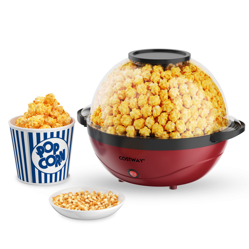 Costway Tabletop Popcorn Machine, Popcorn Machine Stand / Cart, Red