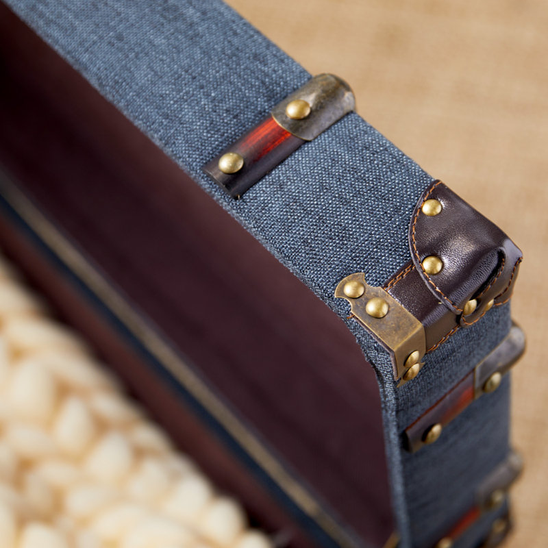 Cobb Wood and Fabric 3 Piece Trunk Set