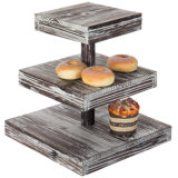 3-Tier Torched Wood Dessert/Appetizer Stand
