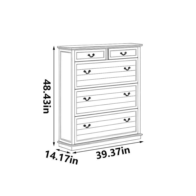 Chenoweth, 48,43 po H x 39,37 po L x 14,17 po P