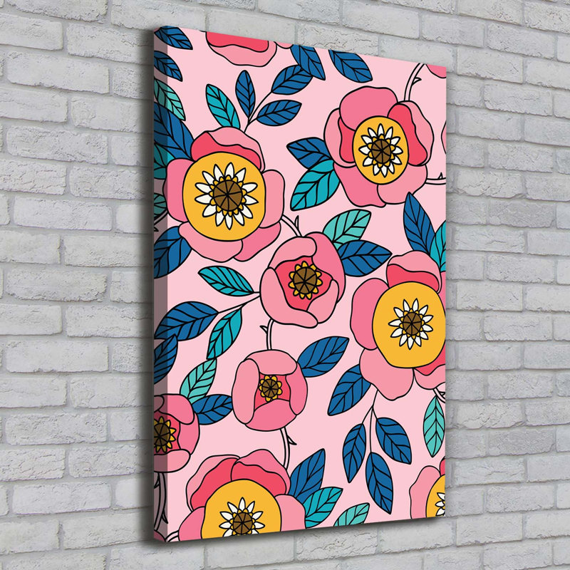Colourful Flowers - Wrapped Canvas Print