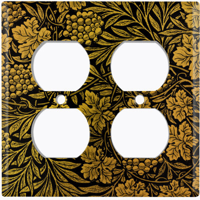 Copper Rust Patina Teal Print 2 - Gang Duplex Outlet Standard Wall Plate
