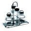 Coccola Stainless Steel Cruet and Salt Cellar Set with 4 Compartments