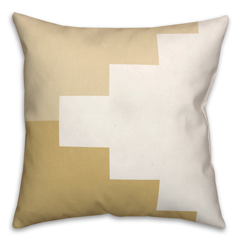 Housse et insert de coussin extérieur d'extérieur, Jaune, 18 po x 18 po