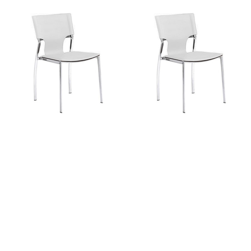 Chaise Venice Venice (ensemble de 2), Blanc