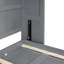 Grand lit en gris - polyvalent et fonctionnel, transformez votre espace de vie