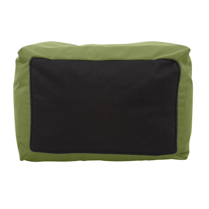 Outdoor Pouf Bench, Seascape Sand, Green