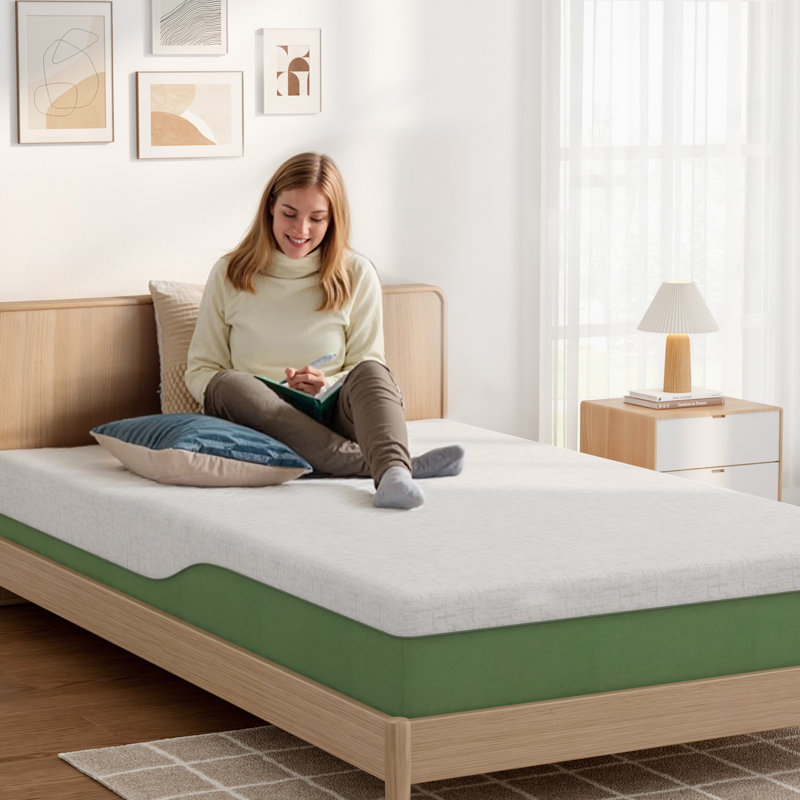 Gel Memory Foam Medium Mattress, Twin Size Mattress With Removable Washable Cover, 10"