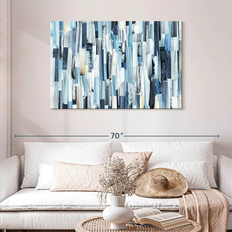Layered Paint Streaks, 30" H x 45" W