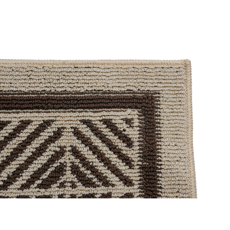 Tapis brun/crème