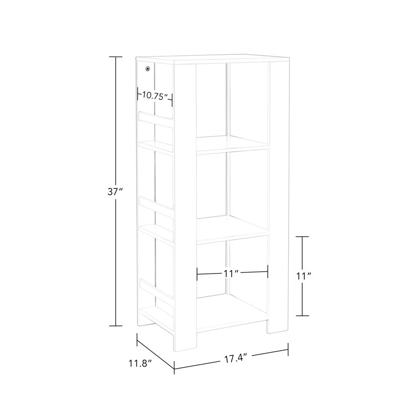 White Kids Bookshelf and Toy Organizer with Cubbies