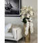 Cascading White Phalaenopsis Orchids In Tapered Polished  Cone Planter-712119002