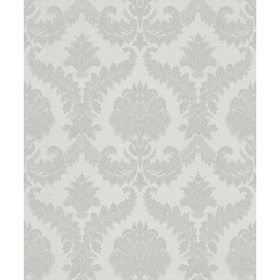 Traditional Damask Design Embossed Satin 10m x 53cm Wallpaper Roll