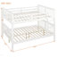 Lit double superposé au-dessus d'un lit double avec échelle pour meubles de chambre à coucher et d'amis