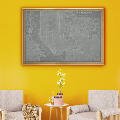 Carte de la ville de New York, reproduction d'art sur toile