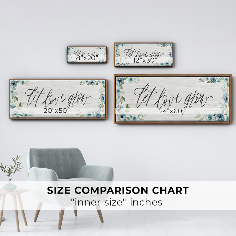 «Let Love Grown», toile encadrée