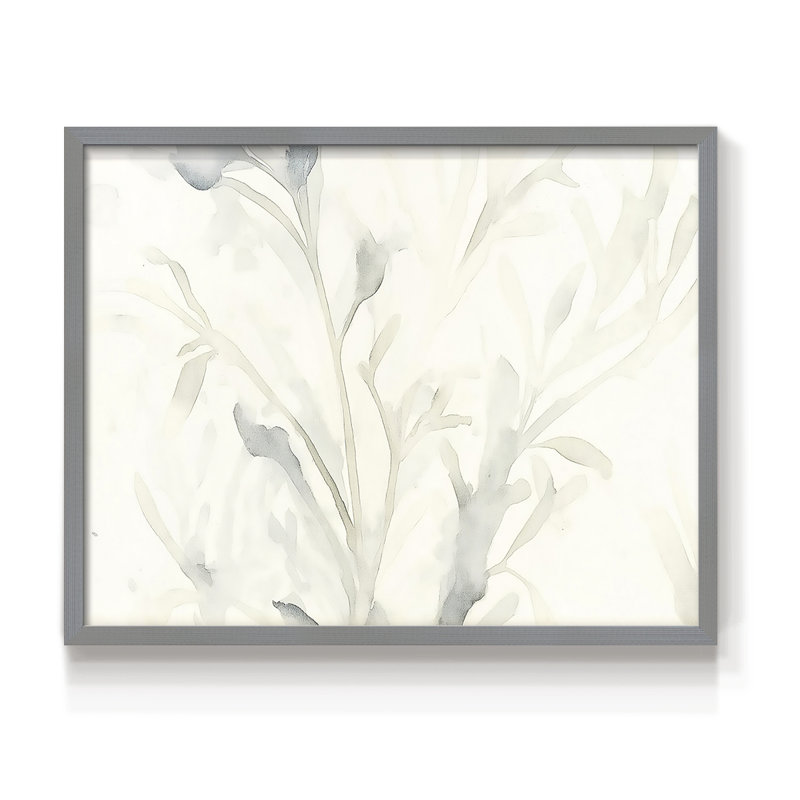 Floral Series-XI -Framed Print - Restickable, 8" H x 10" W, Gray