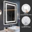 Miroir de salle de bain sans cadre à DEL, miroir intelligent-470295881