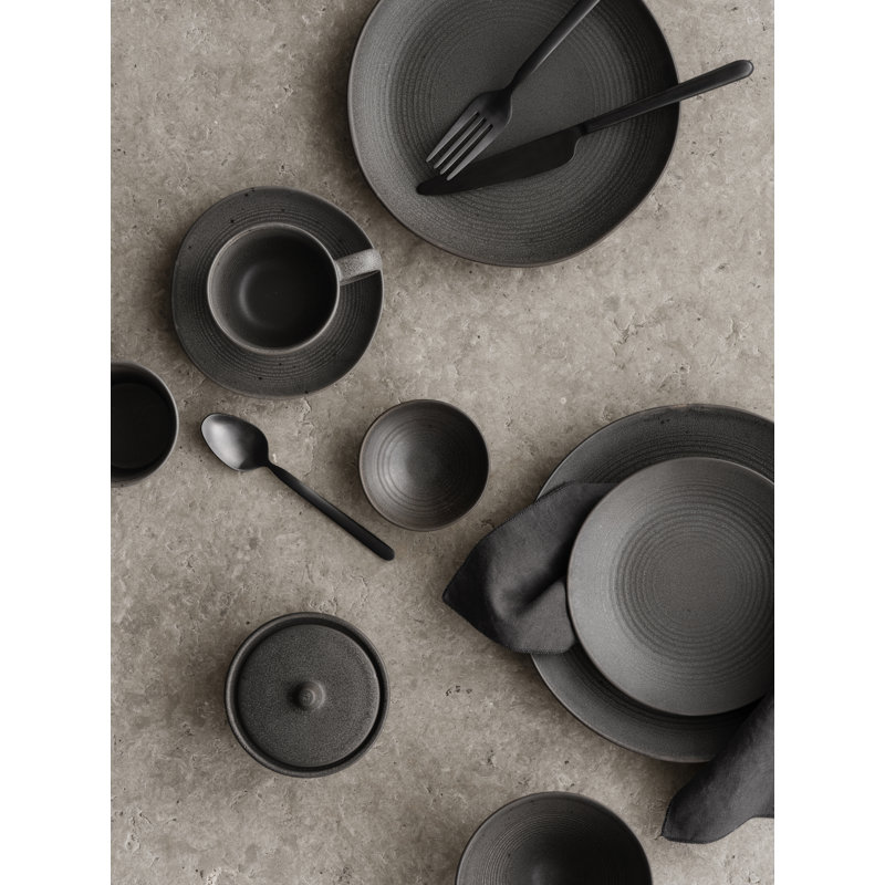 Kumi Ceramic Dessert Plate, Espresso