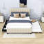Seemab Upholstered Platform Bed with 2 Drawers, Trundle and Slats-88580541