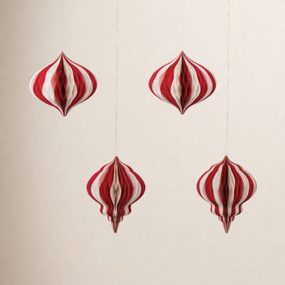 Paper Hanging Figurine Ornament (Set of 2)