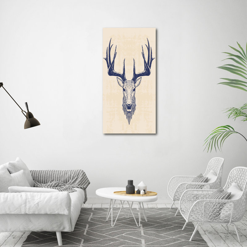 Deer's Head - Wrapped Canvas Print