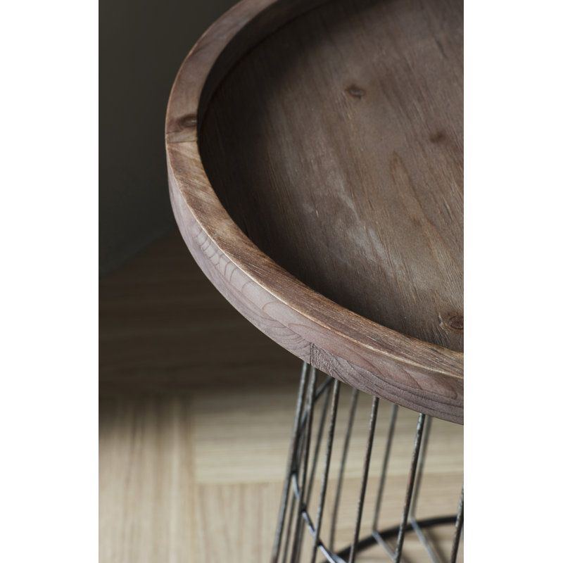 Behrens Tray Top Drum End Table