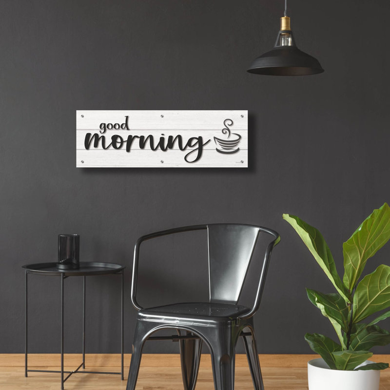  «Good Morning» par Susie Boyer, art mural en verre acrylique, 36 po x 12 po, H 12 po x l 36 po