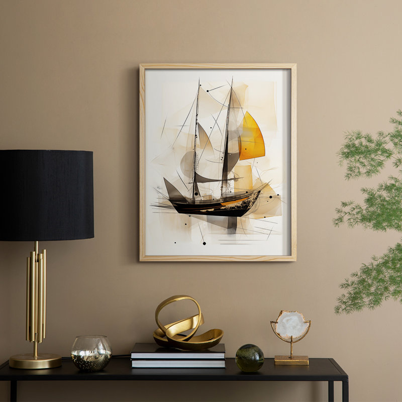NAUTICAL Series CECXCVI, reproduction d'art encadrée - bois massif, H 15 po x l 12 po