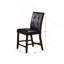 Ensemble de 2 chaises à hauteur de comptoir rembourrées Leroux, finition espresso