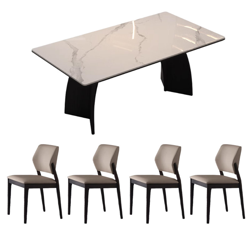 Ensemble de table de salle à manger Beautiful Atmosphere Rock, H 29,52 po x L 62,99 po x l 31,49 po