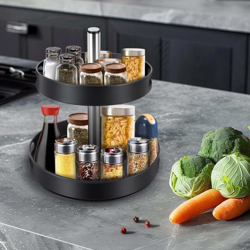 Reyan Freestanding Spice Rack, Satin Black