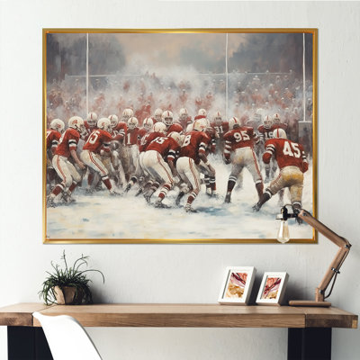 «Red Sporting Gootball» - art mural de football sportif