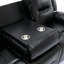 Fauteuil inclinable manuel 3 places avec bande lumineuse à DEL et 2 porte-gobelets intégrés