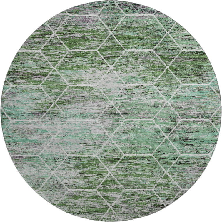 Premium Machine Washable Lubbers AMF1724 Geometric Rug