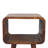 Wood Mini Chestnut Curved Open Bedside, 4 Tapered Legs