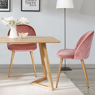 Autaugaville Upholstered Modern Dining Chairs with Metal Legs for Kitchen Living Room