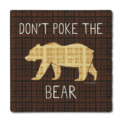 Sous-verre à carreaux simple Poke the Bear Créez votre propre ensemble