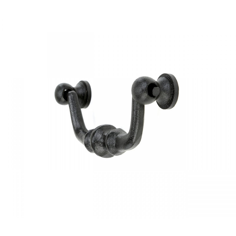 Black Wrought Iron Traditional Drop Bail Pull Handles Pack of 2