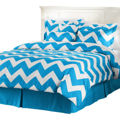 Ensemble d'édredon réversible à chevrons 7 pièces Basics