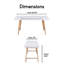 Bureau d'ordinateur moderne Elle Decor Giselle Mid-Century