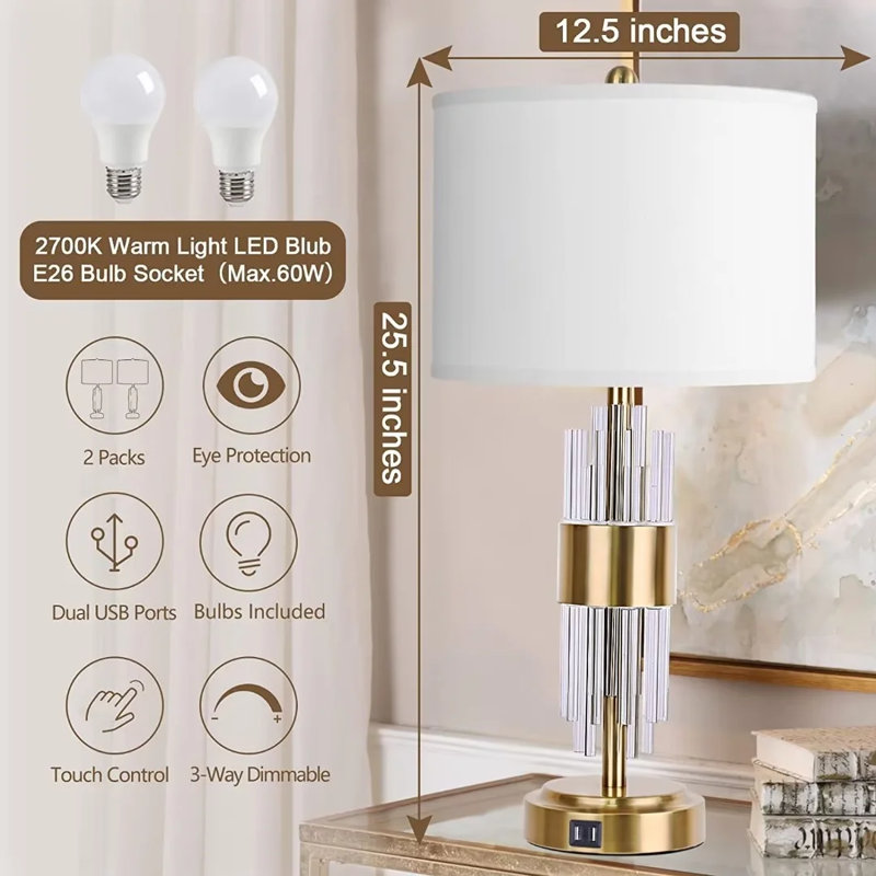 Metal USB Table Lamp