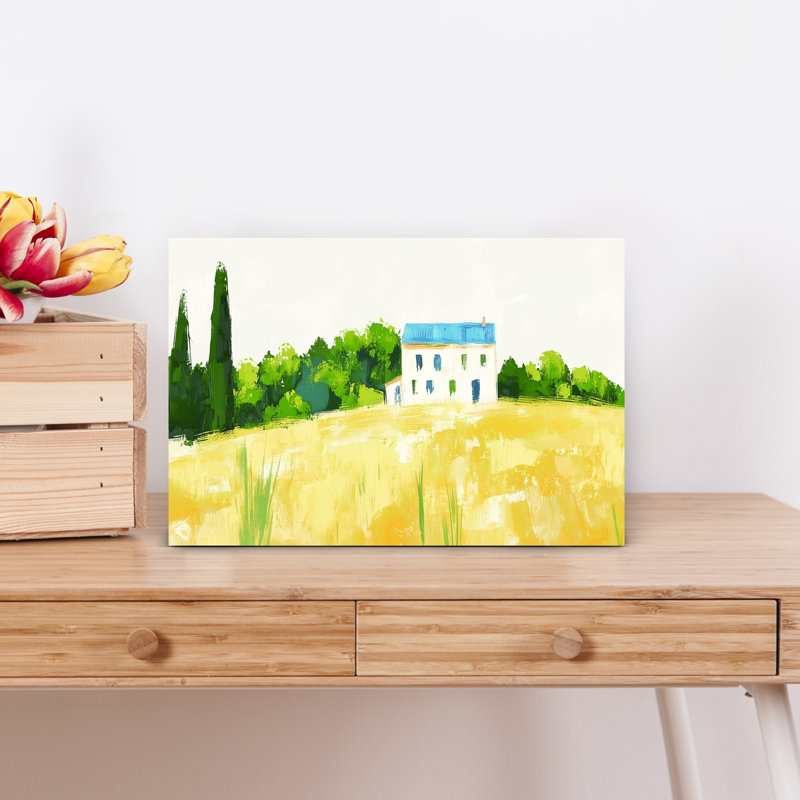 Art contemporain contemporain, paysage serein, paysage, nature, H 12 po x l 18 po