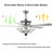 52“ Silver Crystal Ceiling Fan with Light and Remote 6-speed Reversible DC Motor Fan for Bedroom Living Room-80014468